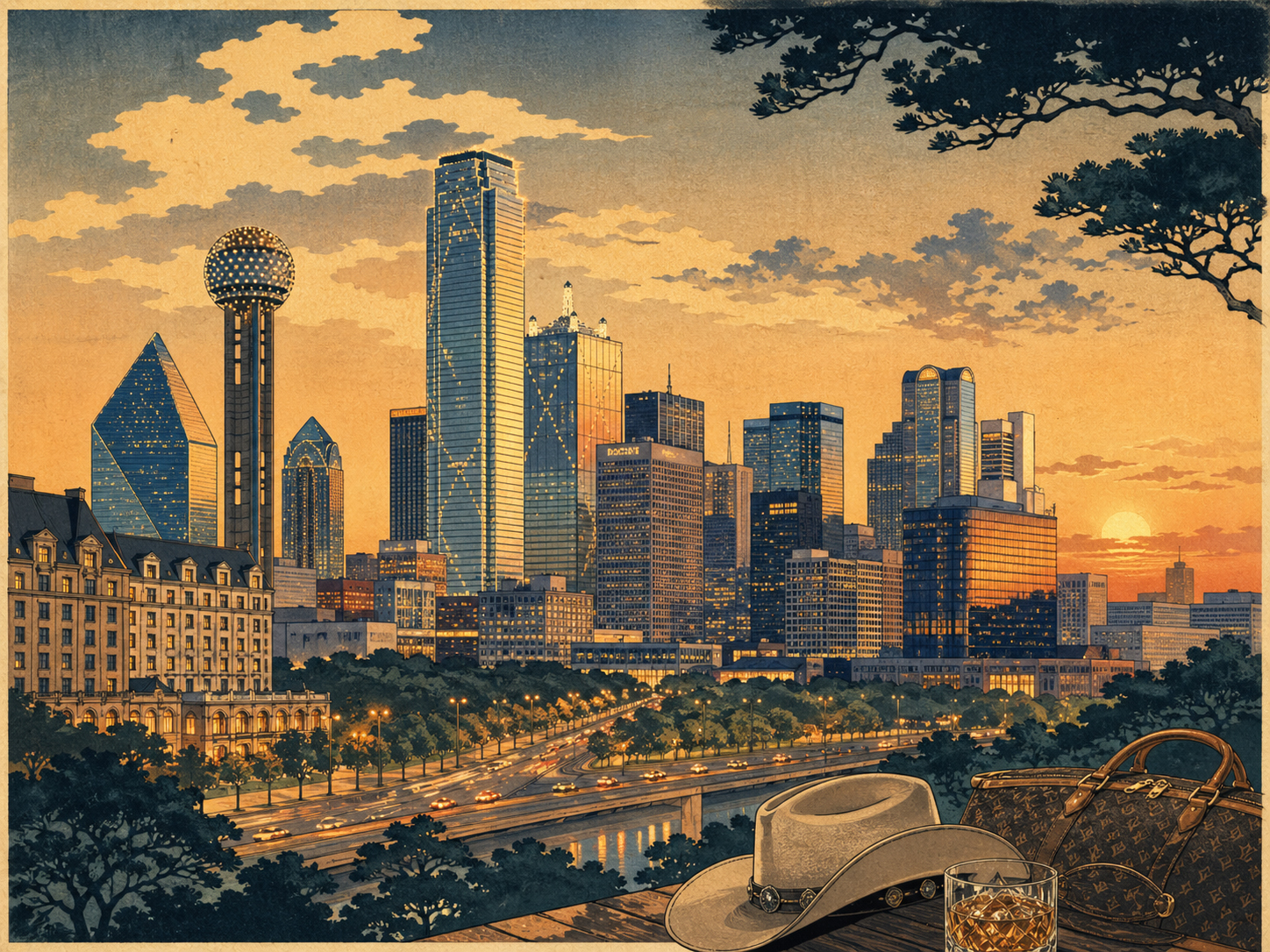ダラスの摩天楼と都市の洗練