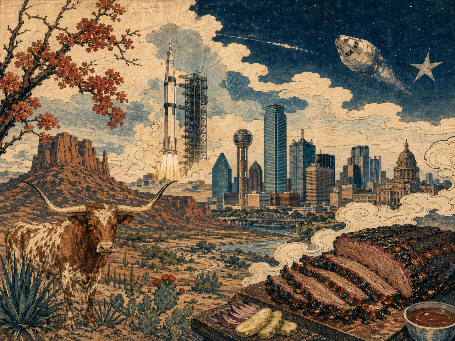 テキサスの特集記事を示すマガジン風画像